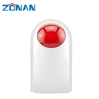 zonan 433mhz wifi strobe light siren 110db outdoor waterproof sensor for home security alarm system