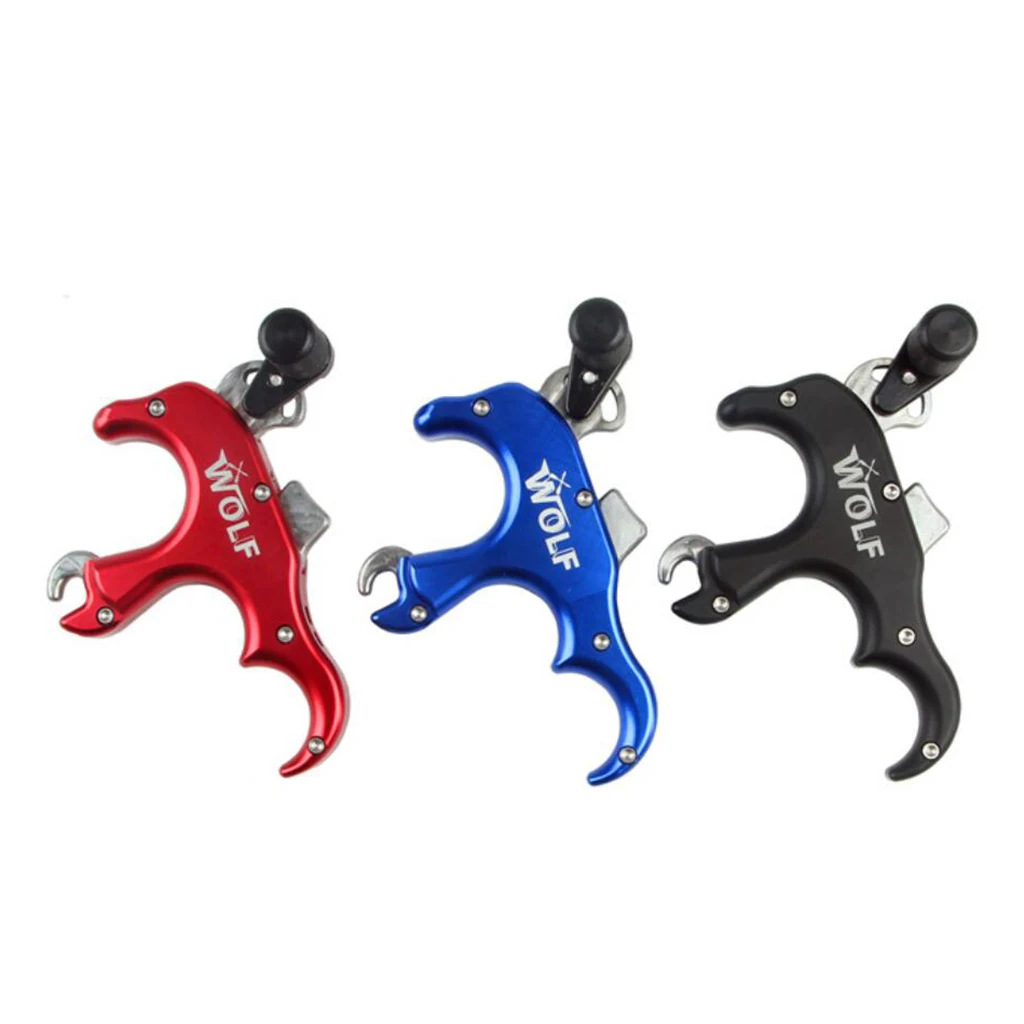 

Hunting Archery Arrow Release Aids 3 Fingers Grip Caliper Release Aids Thumb Style Left Right Hand Archery Release Tool
