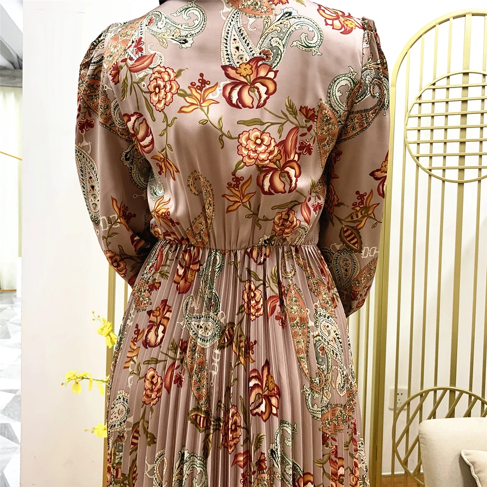 

Pleated Kaftan Dubai Abaya Turkey Muslim Fashion Hijab Dress Islam Clothing Oman Abayas For Women Vestidos Robe Musulman De Mode