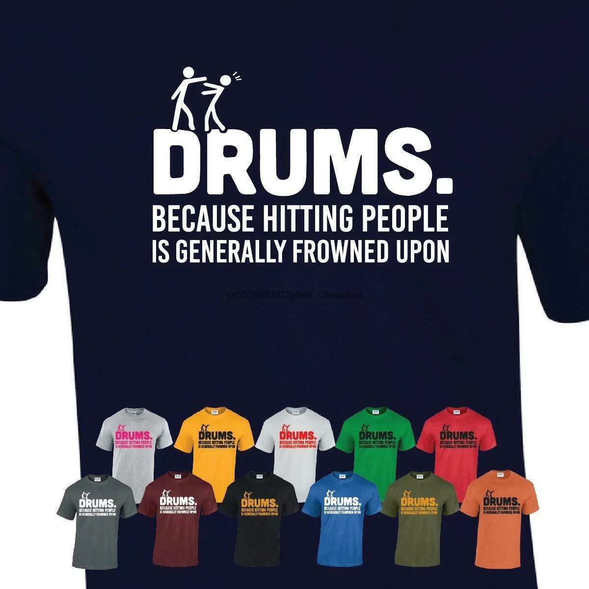 Мужская футболка с ударным барабаном подарок из хлопка|Мужские футболки| |