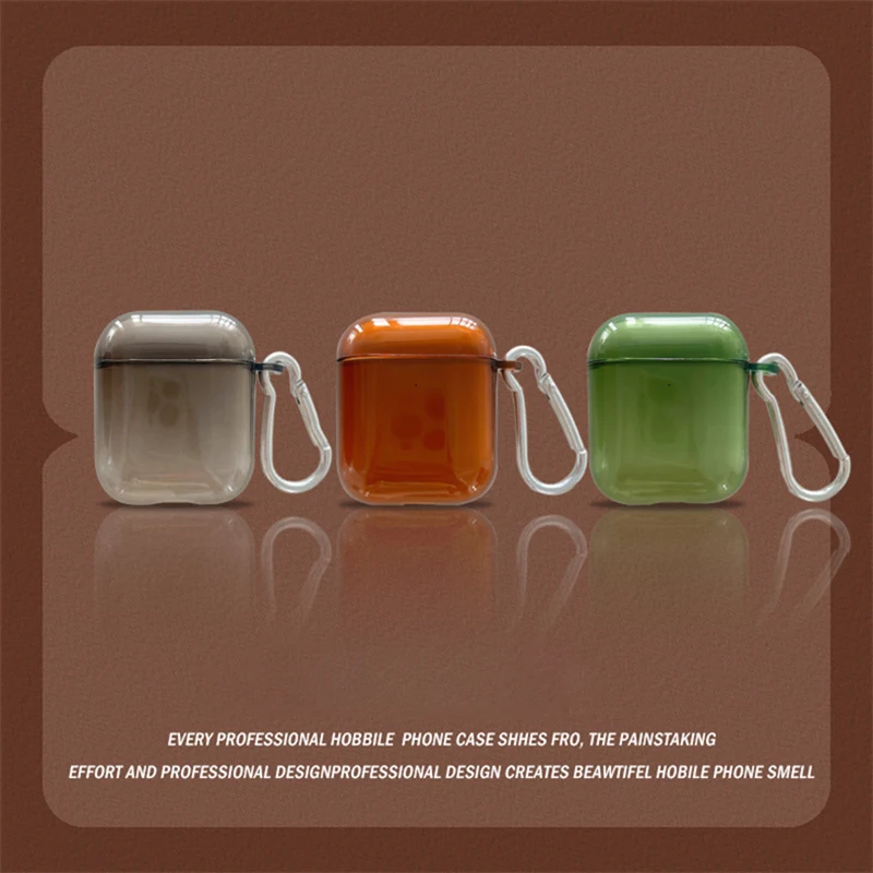 

Мягкий чехол для AirPods Pro, полная защита, прозрачные аксессуары для наушников AirPod 2 и 1, чехол из ТПУ с брелоком