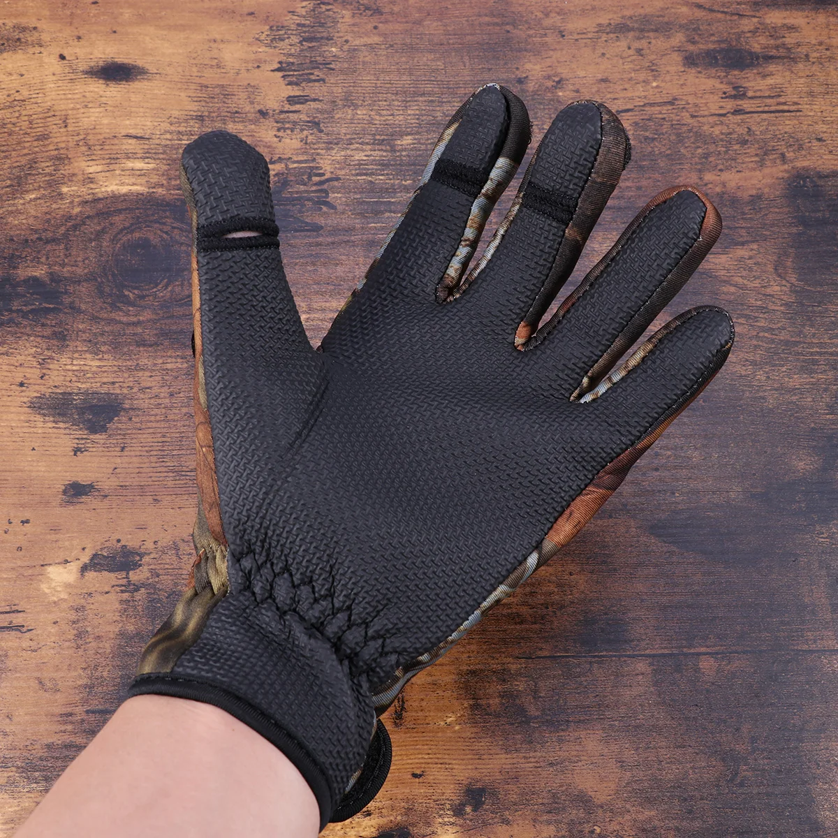 

1 Pair 3 Cut Fingers Fishing Skidproof Sun Protection Fishing Tackle for Fly Fishing Ice Fishing Riding Cycling