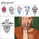 Glaryyears 19*12 см Ловец снов макияж Временная татуировка наклейка искусственный цветок Flash Водонепроницаемый Модный маленький боди-арт для мужчин женщин