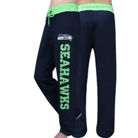 womens sporty football lounge sweatpants cotton athletic trousers vintage style seahawks casual pajamas pants navy green