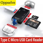 Устройство для чтения карт памяти Micro USB Тип C 6 в 1 OTG SD TF высокоскоростной Универсальный OTG TFUSB для Android ноутбук компьютер удлинитель