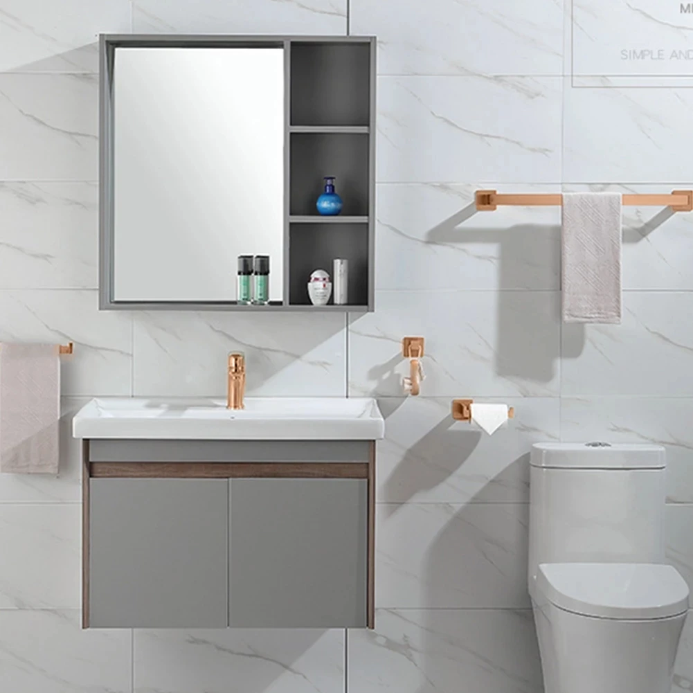 rose gold bath hardware sets stainless steel wall mount hook toilet paper holder towel bar stainless steel bathroom accessories free global shipping