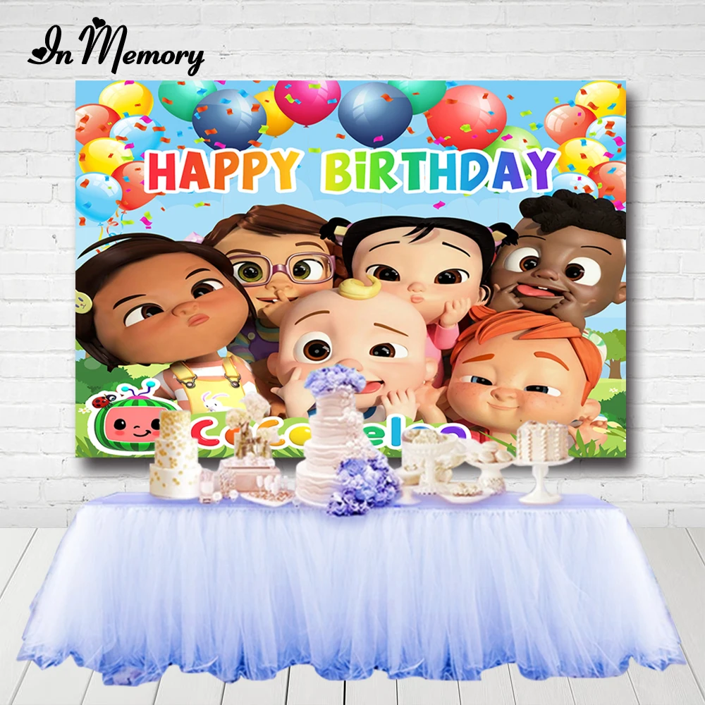 InMemory новый фон для фотосъемки с изображением мультяшного кокомона воздушные