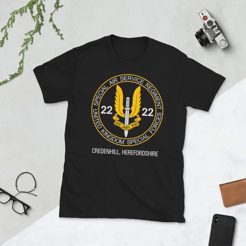 

SAS Special Air Service Regiment Who Dares Wins British Army United Kingdom Forces Men tshirt