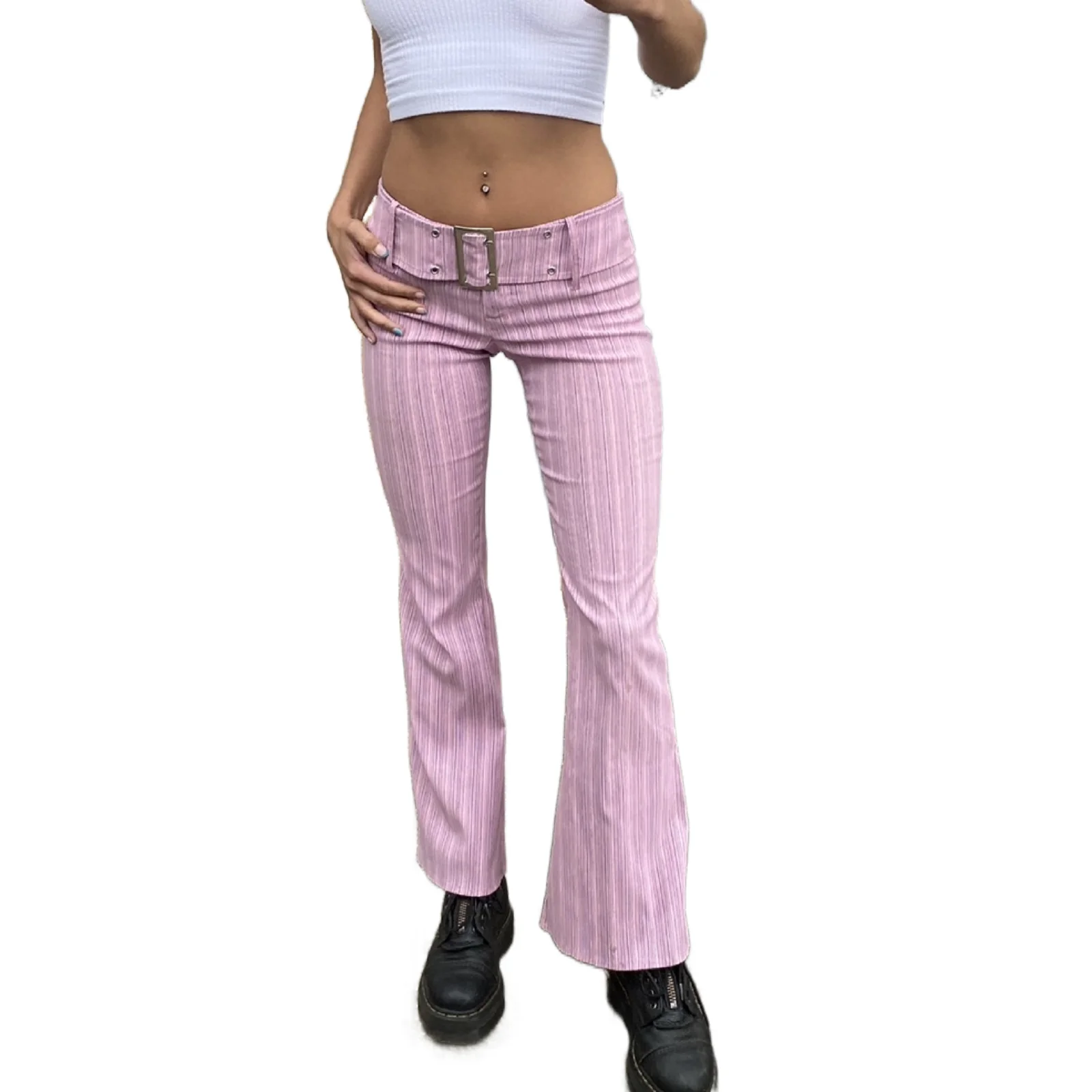 Осенние женские повседневные расклешенные джинсы Y2K 2019 Женские однотонные брюки