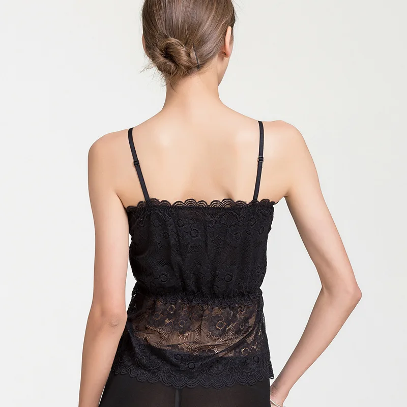 100% шелк женские топы без пятки кружевной пояс грудь слинг нижнее белье женское с