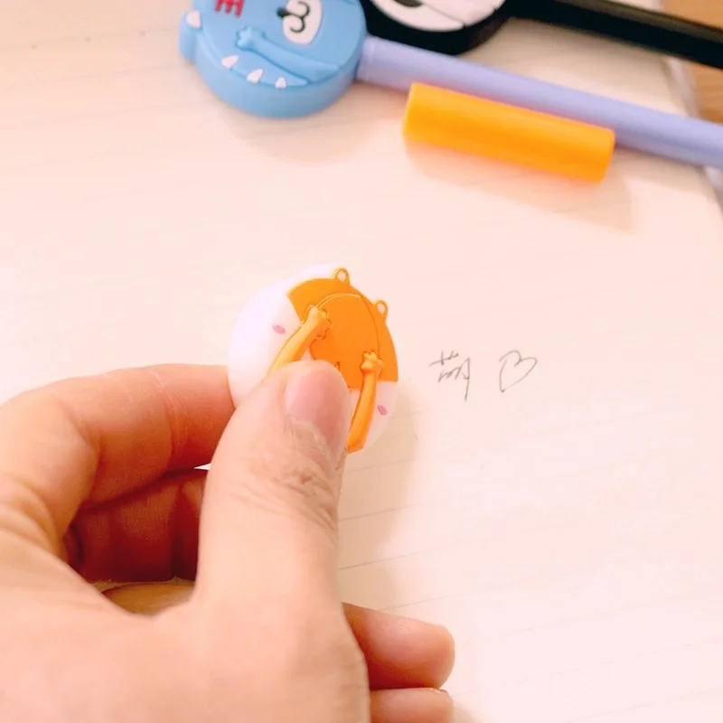 

60 Pcs Per Set Cover Your Face Cartoon Mascot Gel Pen Black Ink Pen Signature Office Gel Pen Factory Stationery Wholesale