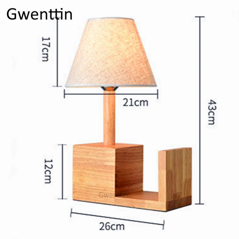 Деревянная книжная полка настольная лампа для чтения кабинета спальни