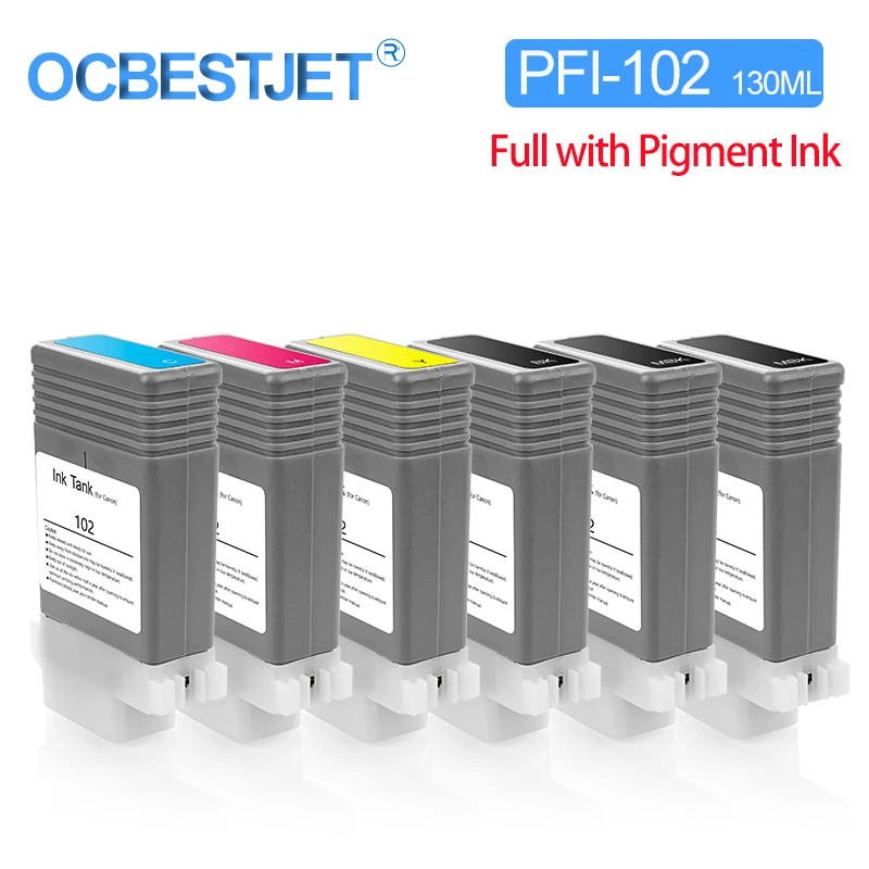 

OCBESTJET PFI-102 PFI102 совместимый чернильный картридж для Canon iPF605 iPF 500 510 600 605 610 700 710 750 с пигментными чернилами