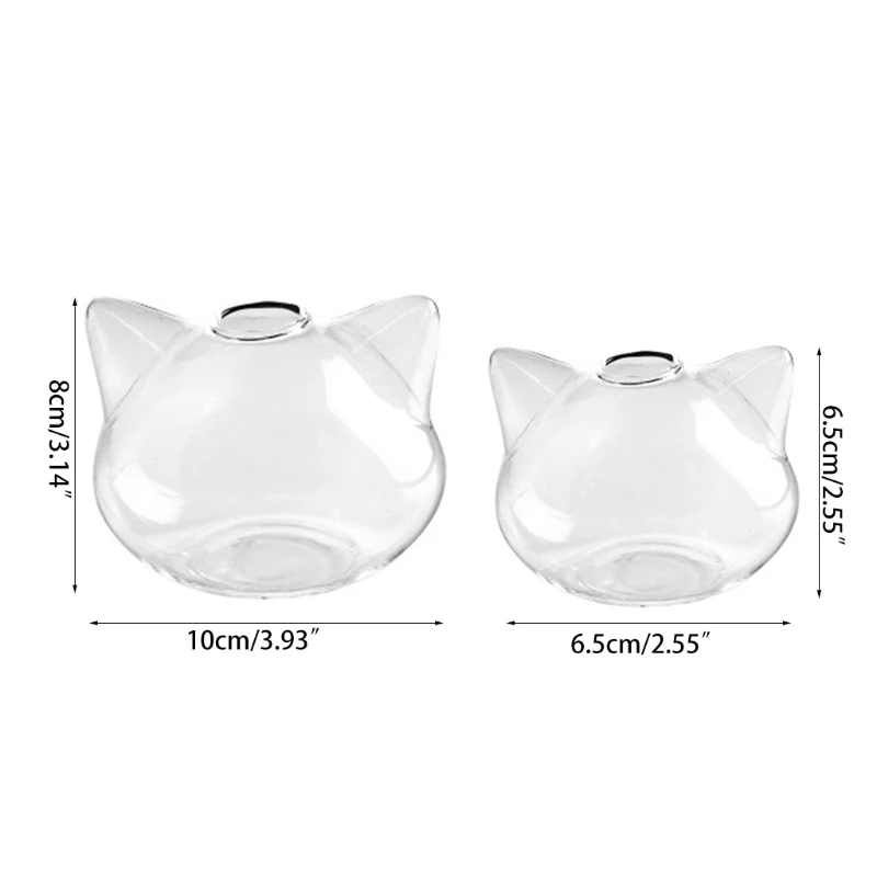 

Cat Glass Vases Clear Flower Plant Terrarium Container Hanging Vase Wedding Decor Garden Ornaments Hanging Planter