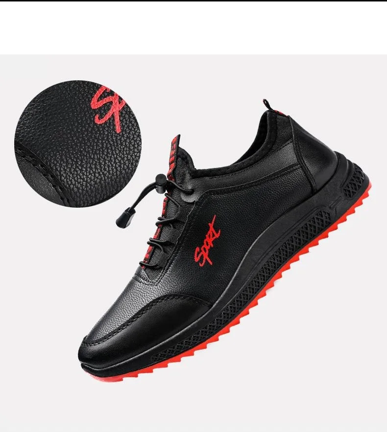 Мужские зимние повседневные кожаные кроссовки Aleafalling для отдыха на открытом