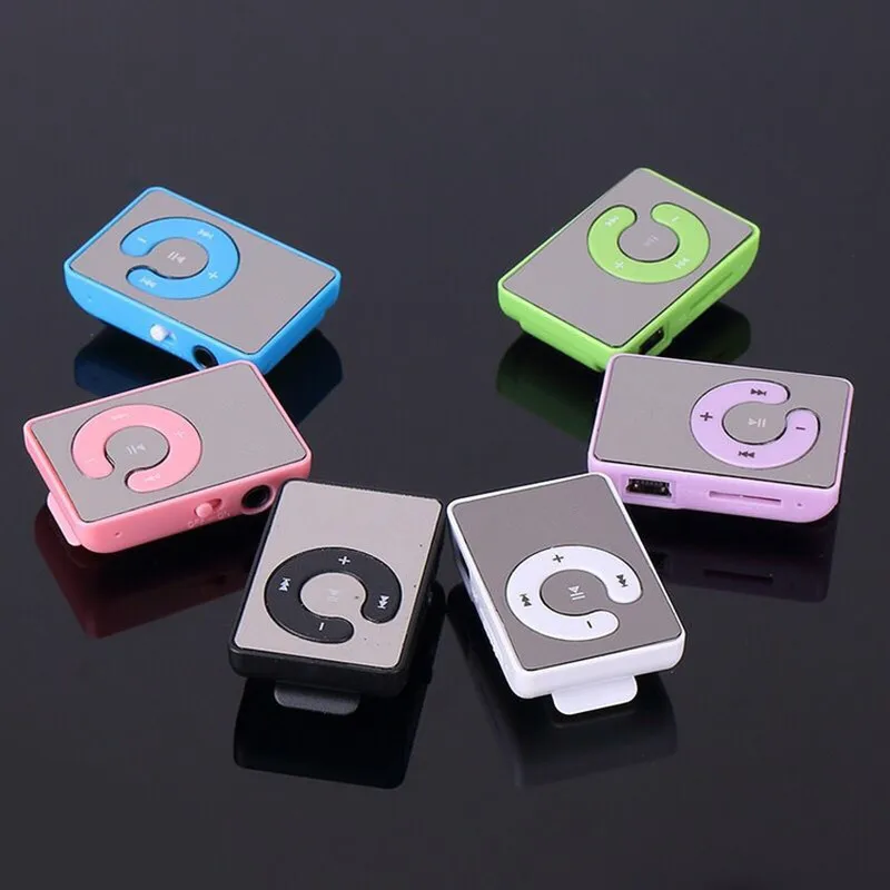 Зеркальный зажим USB mp3 плеер Спортивная Поддержка 8 ГБ TF карта портативный мини