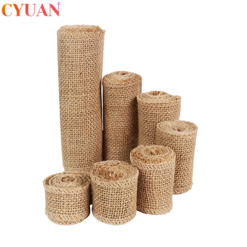 Рустикальная Свадьба Декор 2M из натурального джута Мешковина мешковиной ремесла