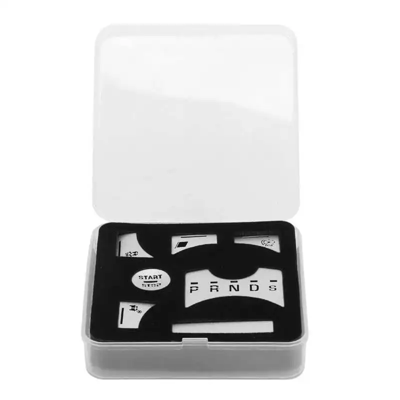 

7pcs Central Control Gear Shift Panel Button Cover Sticker Silver Trim Interior Accessories Replacement for Jaguar XF 2012-2015