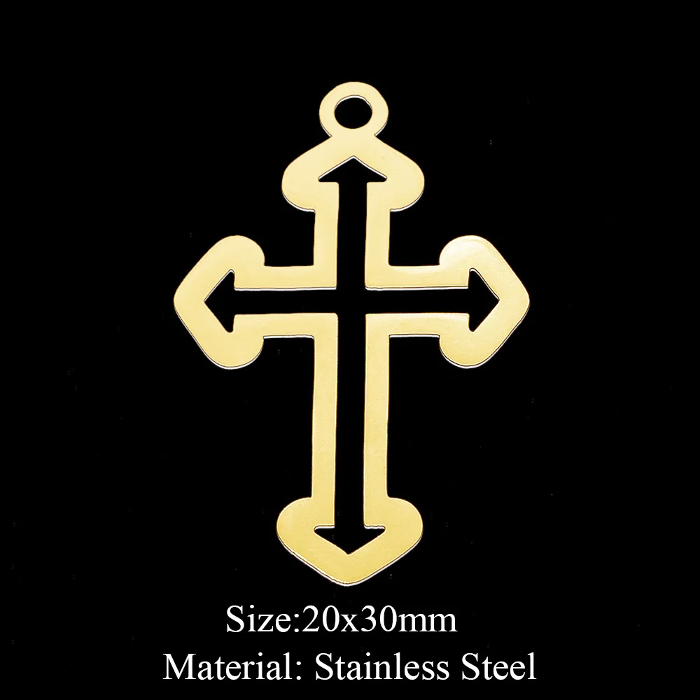 5pcs/lot 100% Stainless Steel 30mm Cross DIY Earring Pendant Charm Wholesale Factory Prices Never Fade Finding Supplies | Украшения и