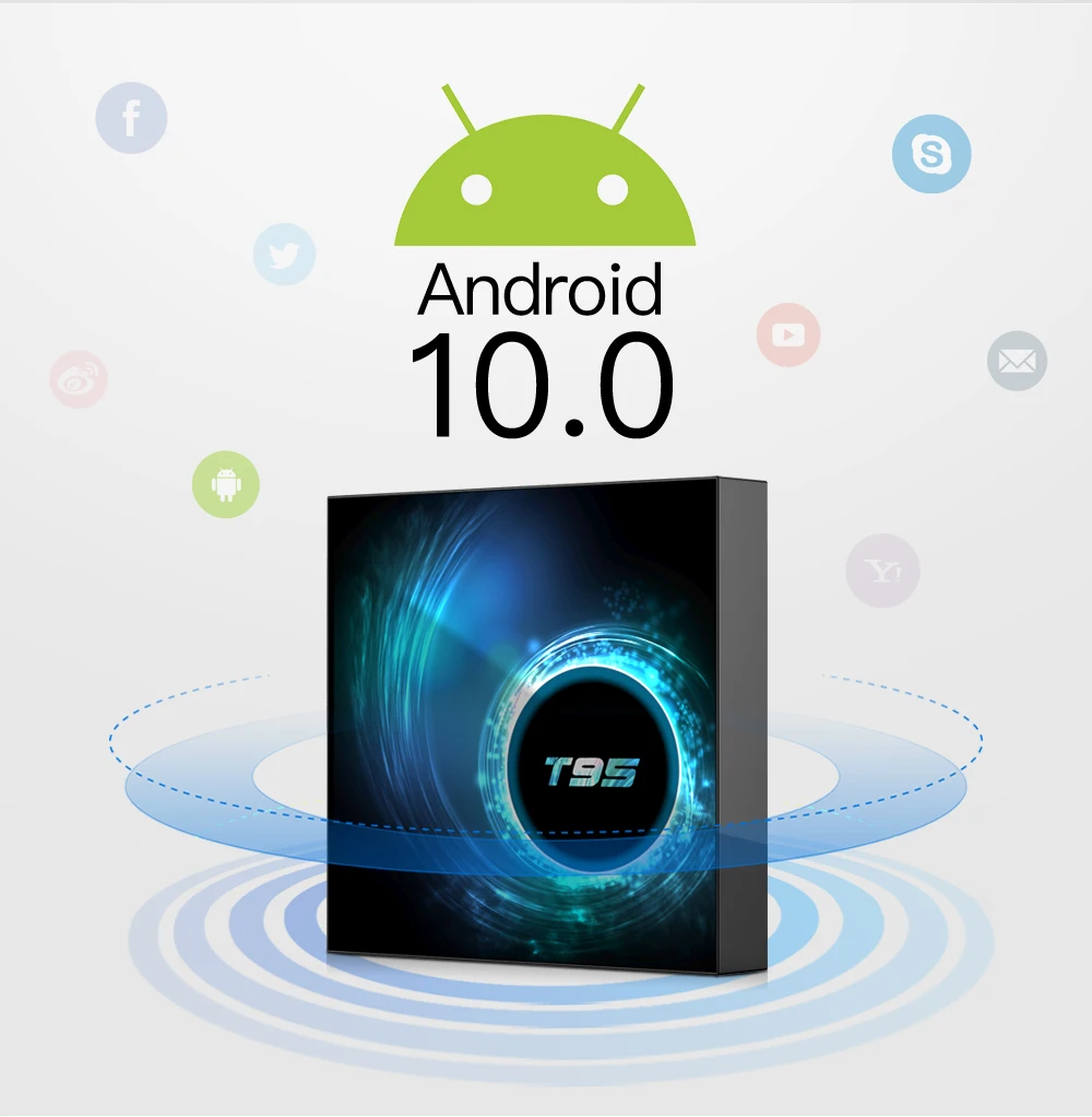 ТВ приставка CRENOVA T95 Android 10 Youtube 4 + 64 ГБ HD 6K ядра 1080P|ТВ-приставки и медиаплееры| |
