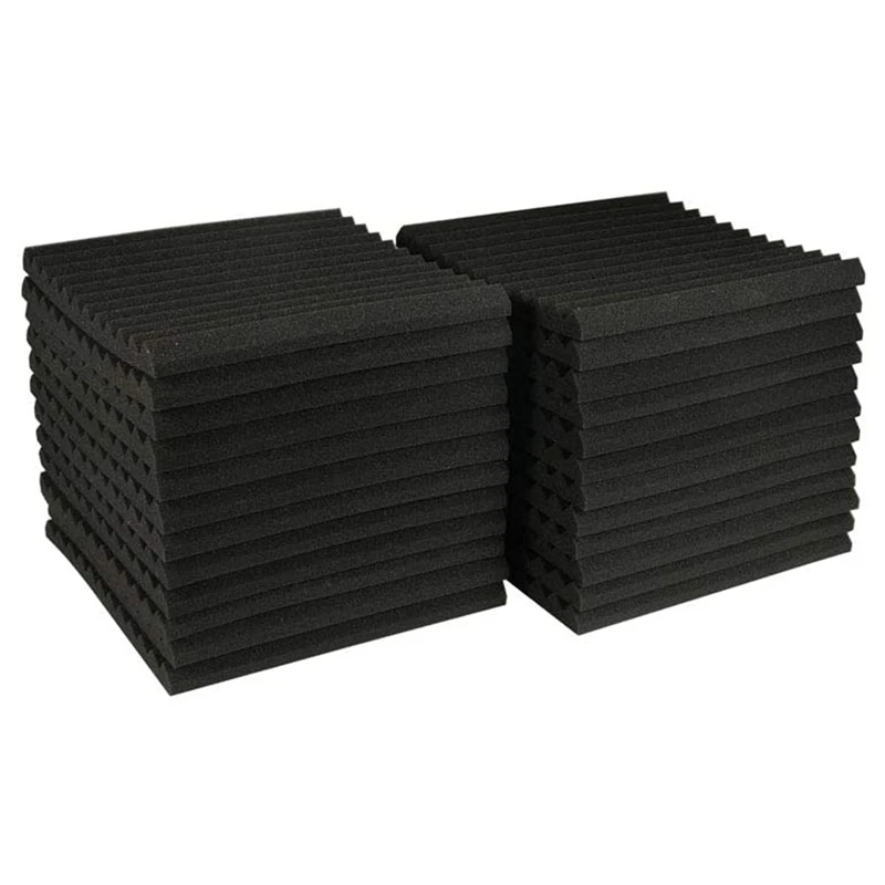 

14 Pcs Acoustic Panels,Soundproofing Foam,Acoustic Tiles for Studio,Foam Sound Wedges 2.5 x 30 x 30cm,Black