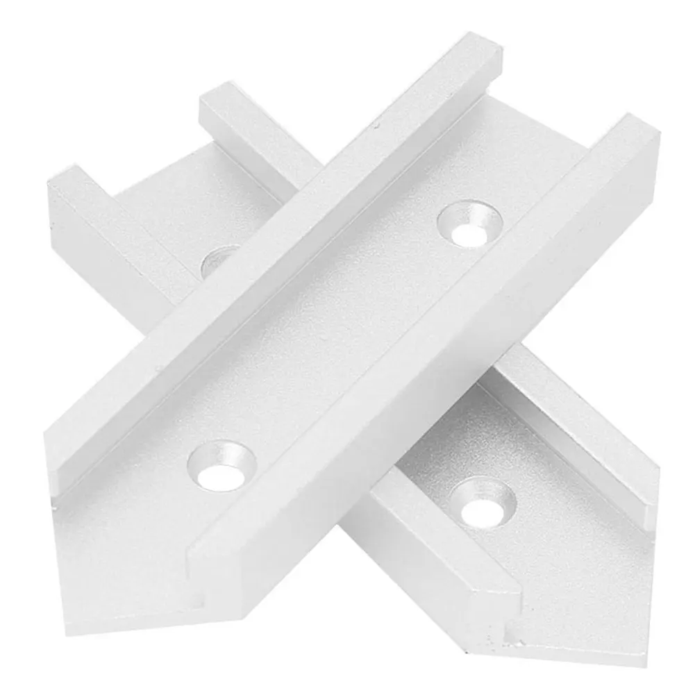 

Cross T-Track Connector Tools Aluminum Alloy 100mm 30 Type Miter Track Jigs Screw Slot Fastener Woodworking Chute Rail Tool 4PCS