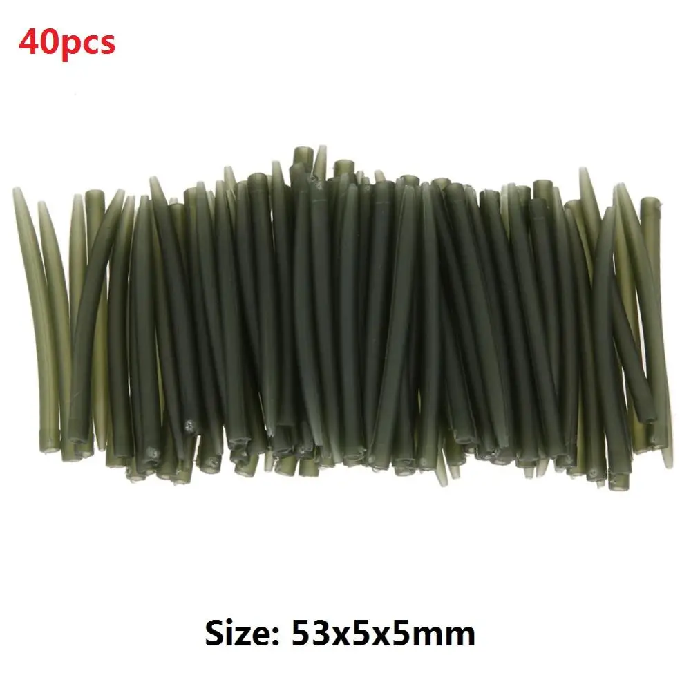 Type D 40pcs 20 шт.-80 шт. TPR терминал 35 мм-75 мм анти-спутывание рукава соединяются с рыболовными крючками Карп рыболовные снасти коробки Pesca Iscas инструменты - Цвет: Type D 40pcs