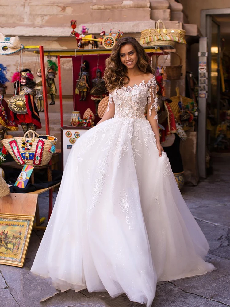 

BAZIIINGAAA Simple Wedding Dress Lace Little Beading Strapless Dress Luxury Wedding Gowns Bridal Can Be Washed Bride Dresses