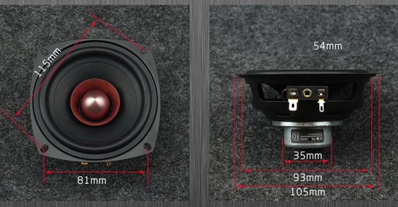 

KYYSLB 25W 4-8ohm 4 Inch Full Frequency High School Bass Aluminum Iron Boron Strong Magnet Speaker Fever Speaker Speaker