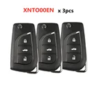 3 шт.лот XHORSE XNTO00EN XN008 для беспроводного универсального дистанционного ключа в стиле T-oyota, 3 кнопки, работа с инструментом VVDI Key и VVDI2