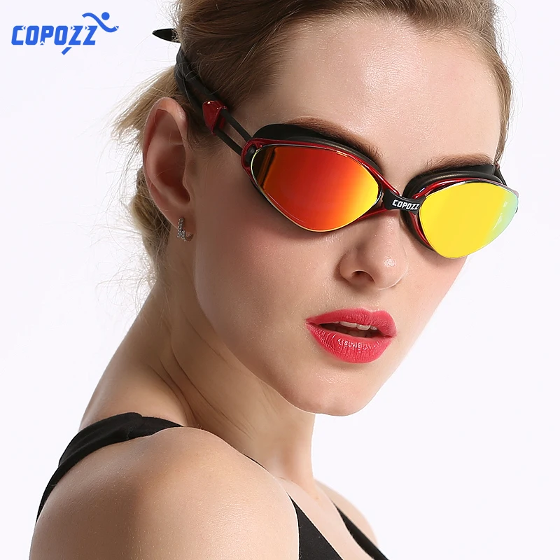 

Copozz Professional Goggles Anti-Fog UV Protection Adjustable Swimming Goggles Men Women Waterproof silicone glasses Eyewear