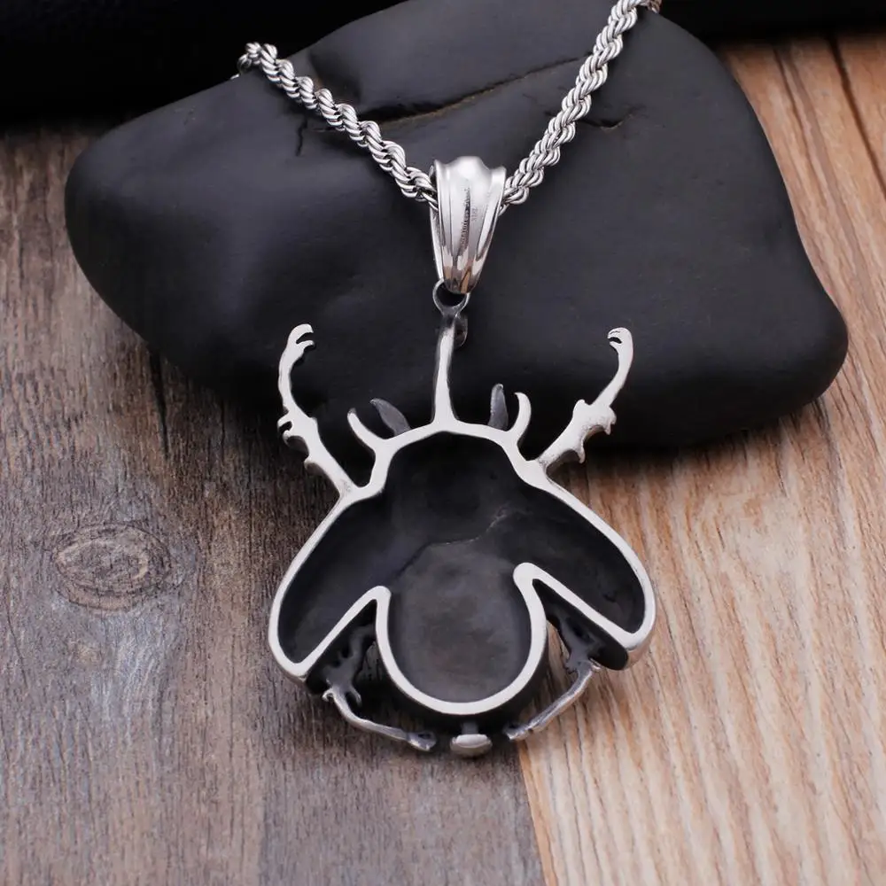 Мужской кулон Fongten ожерелье из нержавеющей стали в стиле ретро с большими