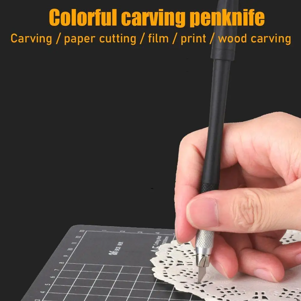 

1pc 1 hand bead engraving pen with 12pcs blades Exquisite diy repair knife practical art and portable tool engraving P7A2