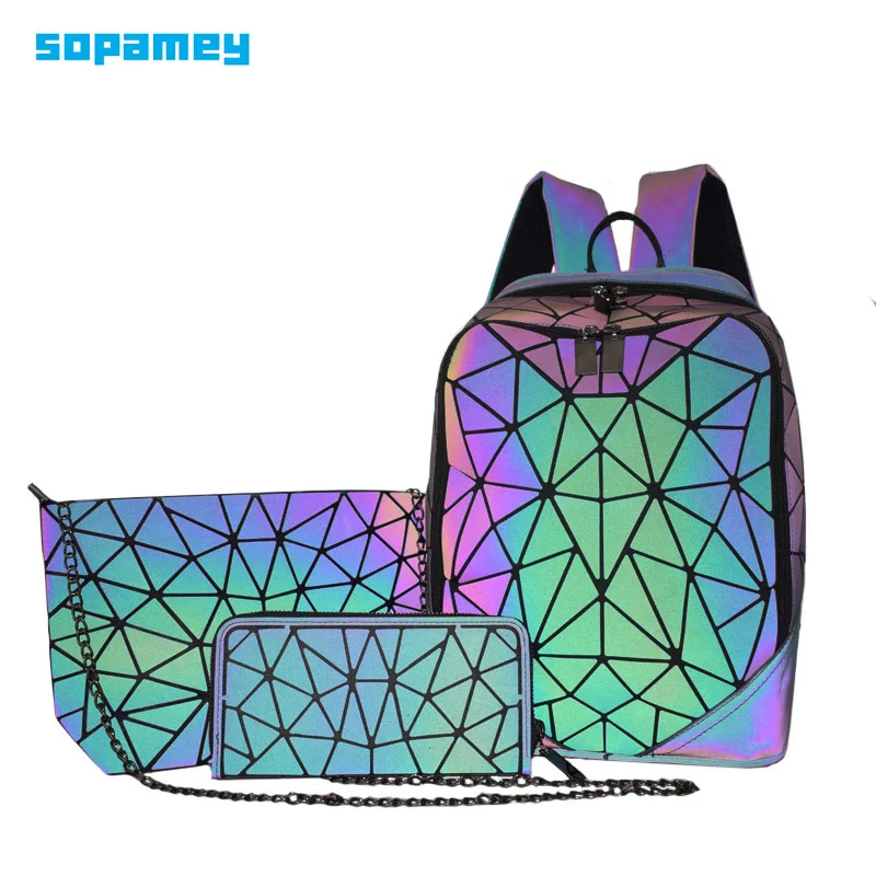 Новый женский рюкзак школьная голографическая сумка через плечо для дам