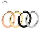 Серьги-кольца из нержавеющей стали для мужчин и женщин, комплект из 2 небольших колец золотого и черного цветов, толстые сережки-кольца для пирсинга 2020