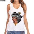 Майка женская летняя без рукавов, топ с принтом Африканская Карта и Корона, пиджак меланина, модная повседневная одежда для девушек