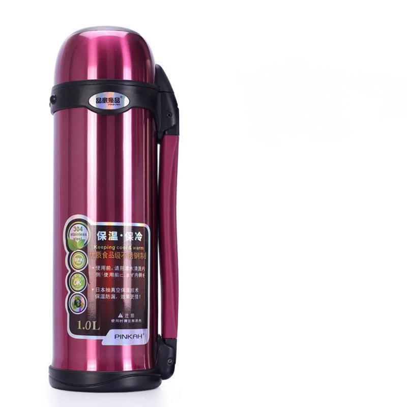 Термосы Нержавеющая сталь 1L высокое Ёмкость Спорт на открытом воздухе Дорожная