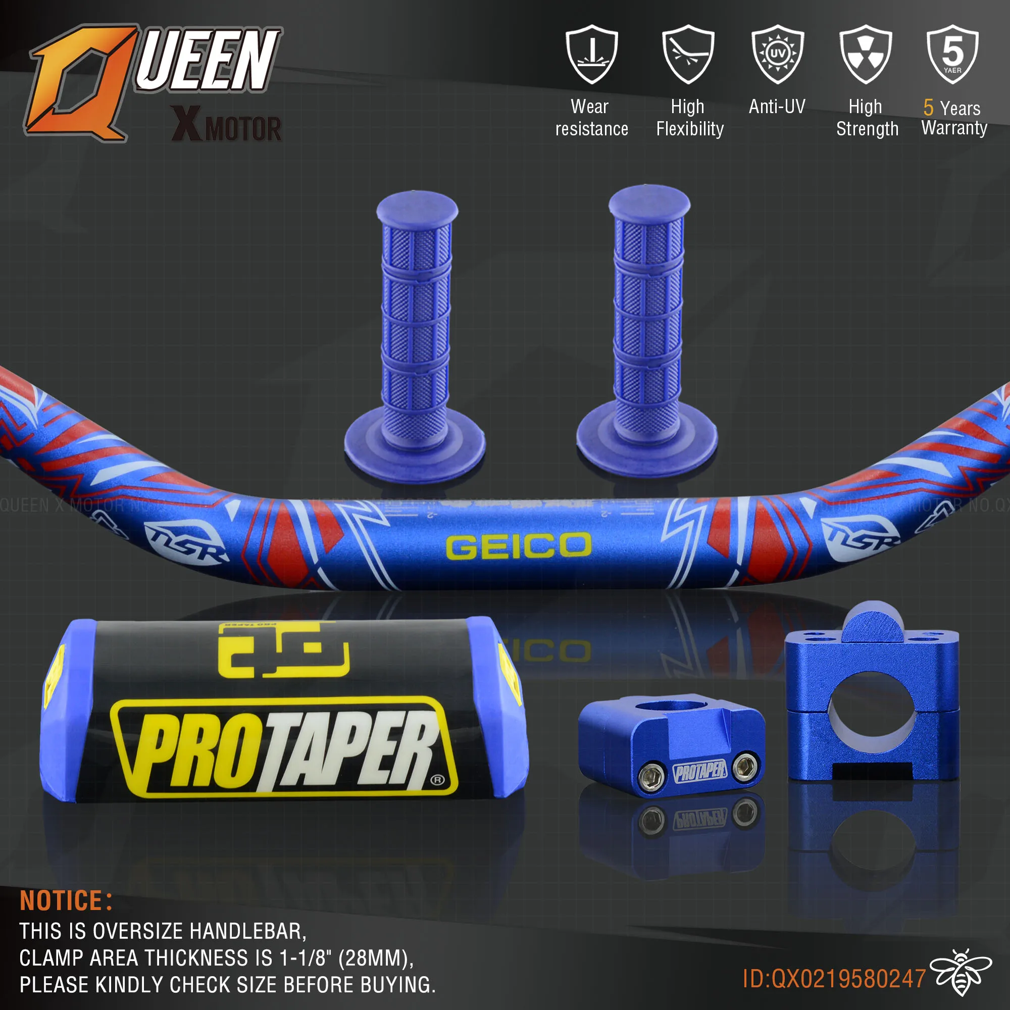 Руль для Pro Taper Pack Bar 1-1/8 &quot6 дней Fatbar Колодки Ручки Pit Racing Dirt Bike мотоцикл с адаптер cnc