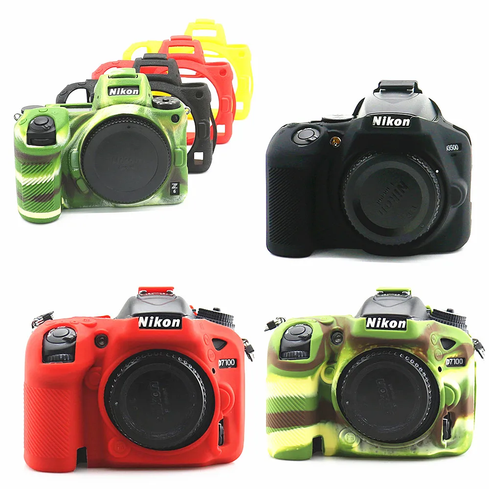 Силиконовый чехол для камеры Nikon Z50 Z5 Z7 Z6 D780 D610 D600 D3500 D5300 D5500 D5600 D7100 D7200 D7500 D750|Сумки