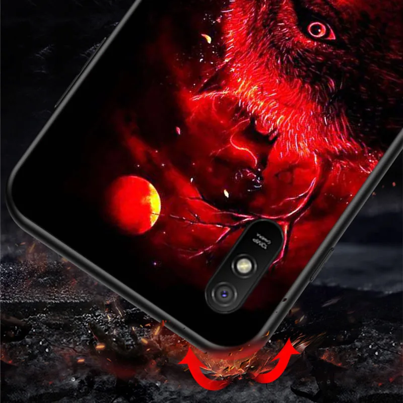 Moon Roaring Wolf Silicone Cover For Xiaomi Redmi 9 9T 9C 8 7 6 Pro 9AT 9A 8A 7A 6A S2 5 5A 4X Plus Phone Case