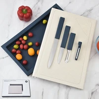 wheat straw chopping board set 6 piece set auxiliary food kitchen knife kitchen board fruit knife grinding stone melon planer