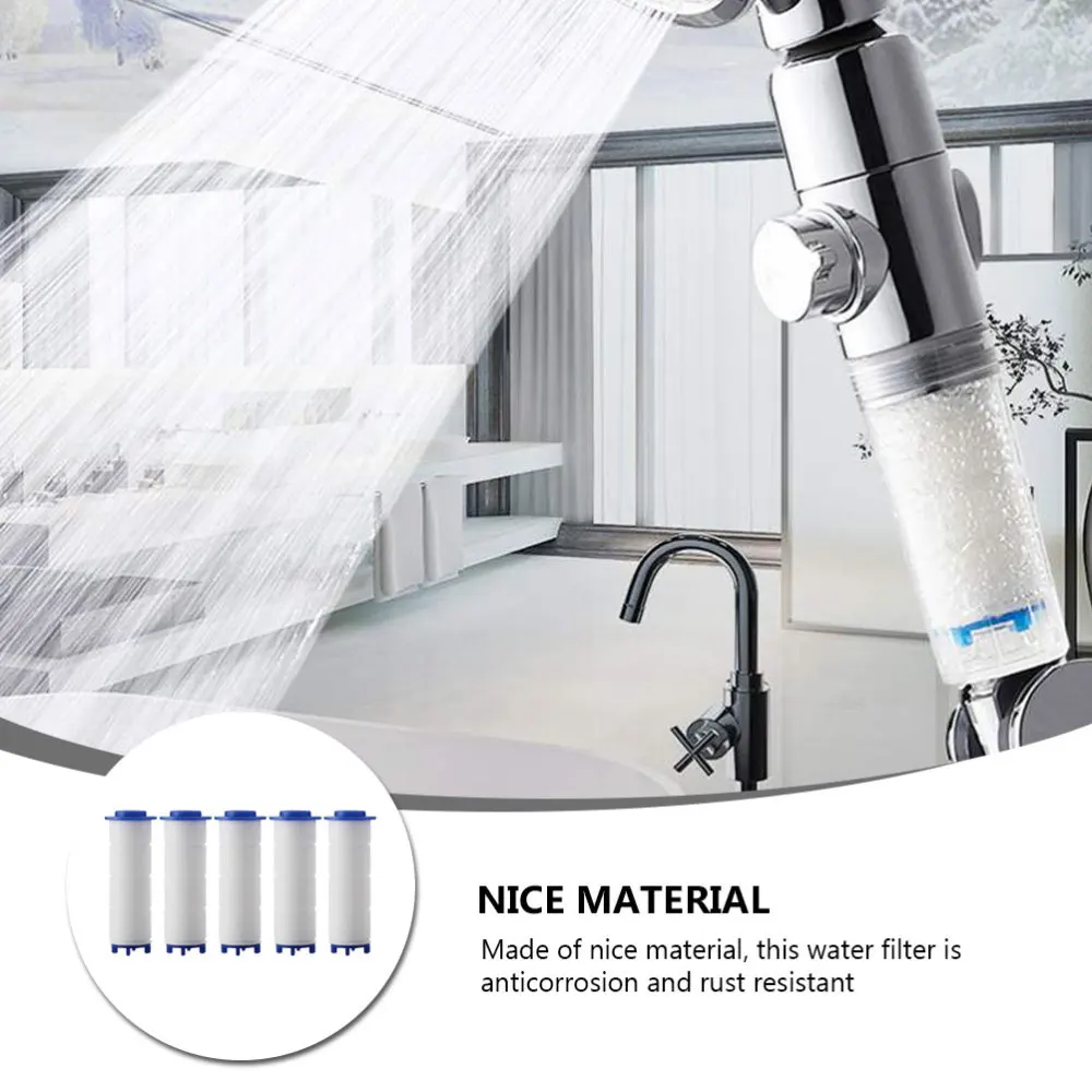 

5Pcs Universal Cotton Shower Filter Replacement Shower Water Filter White