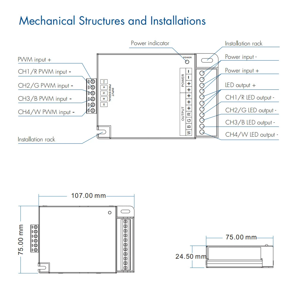 Усилитель ретранслятора EV1 EV3 EV4 RGB LED усилитель для одноцветной светодиодной