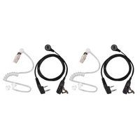 2x 2 pin ptt mic headset covert acoustic tube in ear earpiece for kenwood tyt baofeng uv 5r bf 888s cb radio accessories