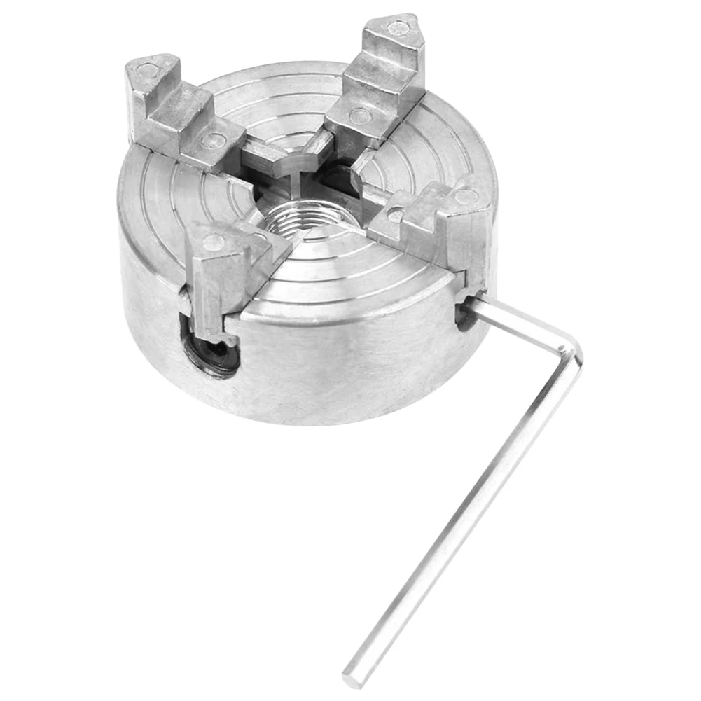 

Woodworking 4 Jaw High Accuracy Lathe Chuck Power Tool Industrial Connection Pole Spanner Clamp Accessory Zinc Alloy Home Manual