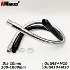 Держатель светодиодной настольной лампы гусиная шея dia10 мм, металлический держатель для светодиодного шланга M8M10, мягкая трубка с головкой и винтом для настольных ламп, 25 шт.