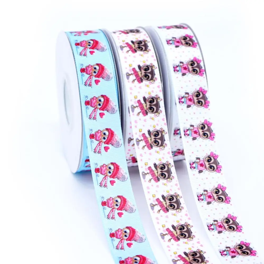 DIY ремесло поставляет мультфильм персонаж напечатанный grosgrain ленты, атласная лента 50 ярдов. 31502