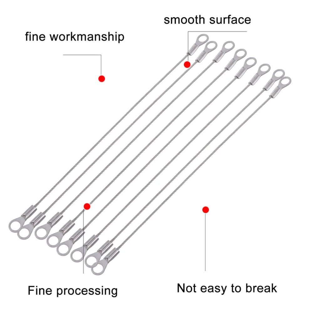 

6pcs Stainless Steel Lanyard Cable Door Restraint Window Stopper Wire Rope Part