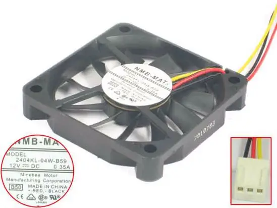NMB MAT 2404KL 04W B59 B50 DC 12V 0.35A 60x60x10 мм 3 Провода Сервер вентилятор охлаждения|Кулеры и