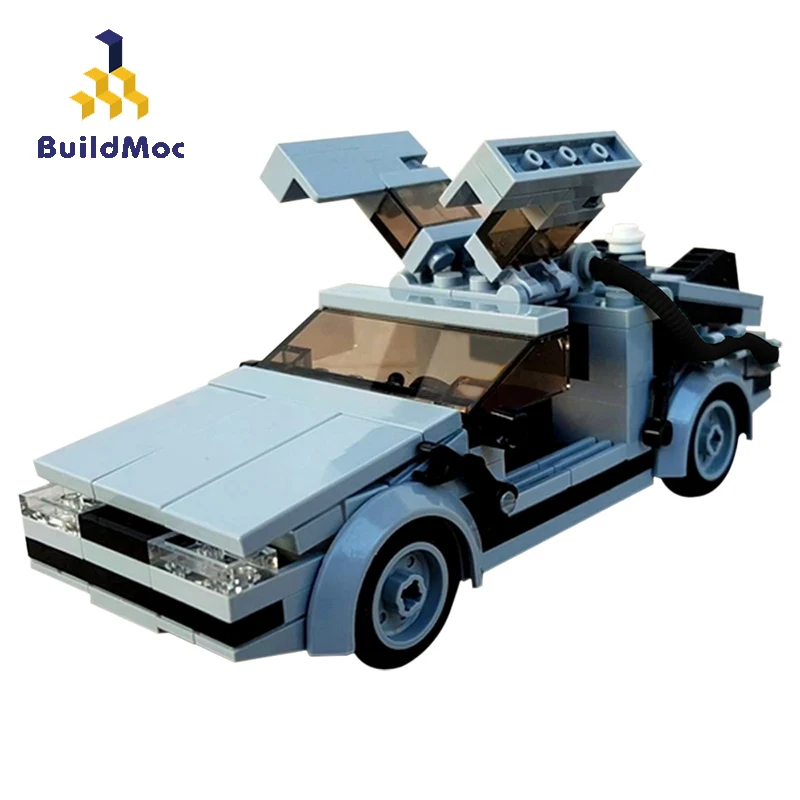 

Buildmoc Technical Car Deloreaning Back To the Future Time Machine MOC-23436 Speed Champion Mini Model Building Blocks Toys Gift